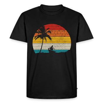 Surfing Vintage surfeur cadeau - T-shirt Premium bio Homme - noir - Devant - Nico (187cm)