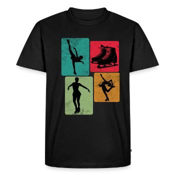 Patinage artistique Patinage sur glace Figures sur glace Danse - T-shirt Premium bio Homme - noir - Devant - Nico (187cm)