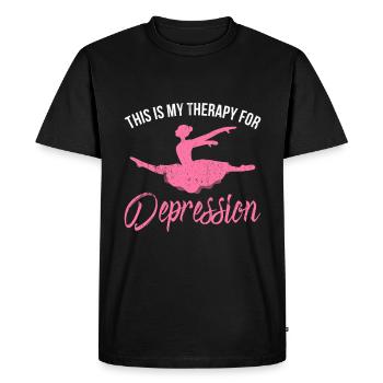 Dance Therapy | Dancer Dancer Dancing Class - Men's Premium Organic T-Shirt - black - Front - Nico (187cm)