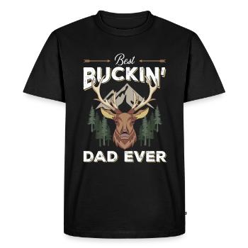 Huntsman's Salvation, Deer's Head, Hunting, Hunter - Men's Premium Organic T-Shirt - black - Front - Nico (187cm)