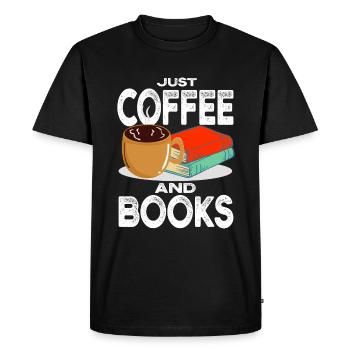 Book Reading Books Readers - Men's Premium Organic T-Shirt - black - Front - Nico (187cm)