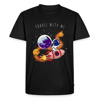 Astronaut Child Universe All - Men's Premium Organic T-Shirt - black - Front - Nico (187cm)