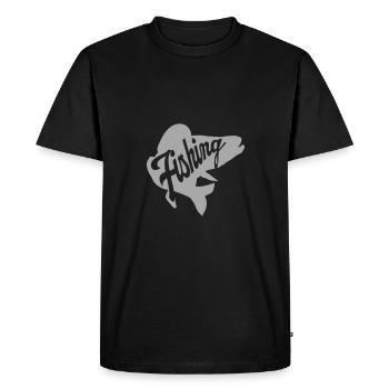 Pêcheur Pêcheur Zander - T-shirt Premium bio Homme - noir - Devant - Nico (187cm)