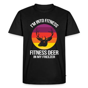 Chasse au cerf Passion Cadeau Animal sauvage - T-shirt Premium bio Homme - noir - Devant - Nico (187cm)