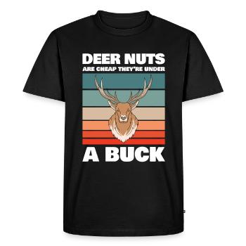 Chasse au chevreuil Saison Chasse au chevreuil - T-shirt Premium bio Homme - noir - Devant - Nico (187cm)