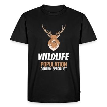 Spécialiste de la faune Chasse Chasseur Chasse Cadeau de chasse - T-shirt Premium bio Homme - noir - Devant - Nico (187cm)