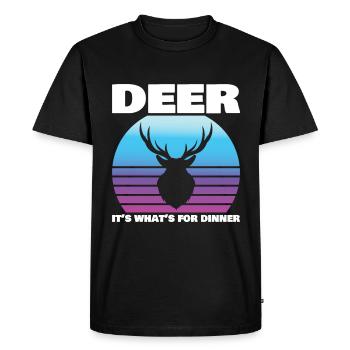 Chasse Chasseur Chasse au cerf Dictons de chasse - T-shirt Premium bio Homme - noir - Devant - Nico (187cm)