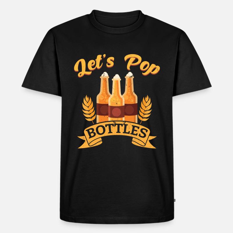 Bier Öffnen - Männer Premium Bio T-Shirt - Schwarz