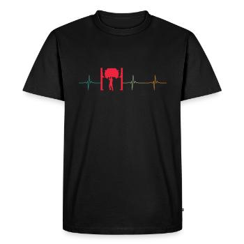 Heartbeat Automotive Mechatronics Technician Car Mechanic - Men's Premium Organic T-Shirt - black - Front - Nico (187cm)