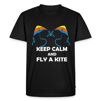 Hang Gliding Kite Flying Stunt Kite - Men's Premium Organic T-Shirt - black - Front - Nico (187cm)
