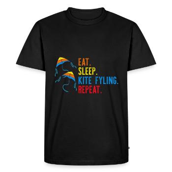 Hang Gliding Kite Flying Stunt Kite - Men's Premium Organic T-Shirt - black - Front - Nico (187cm)