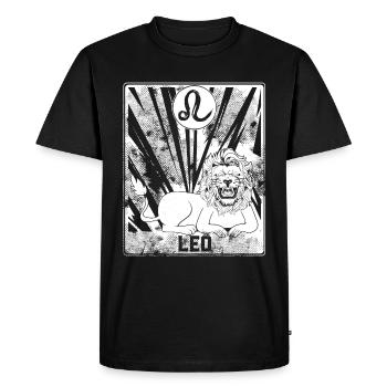 Signe du zodiaque Lion - T-shirt Premium bio Homme - noir - Devant - Nico (187cm)