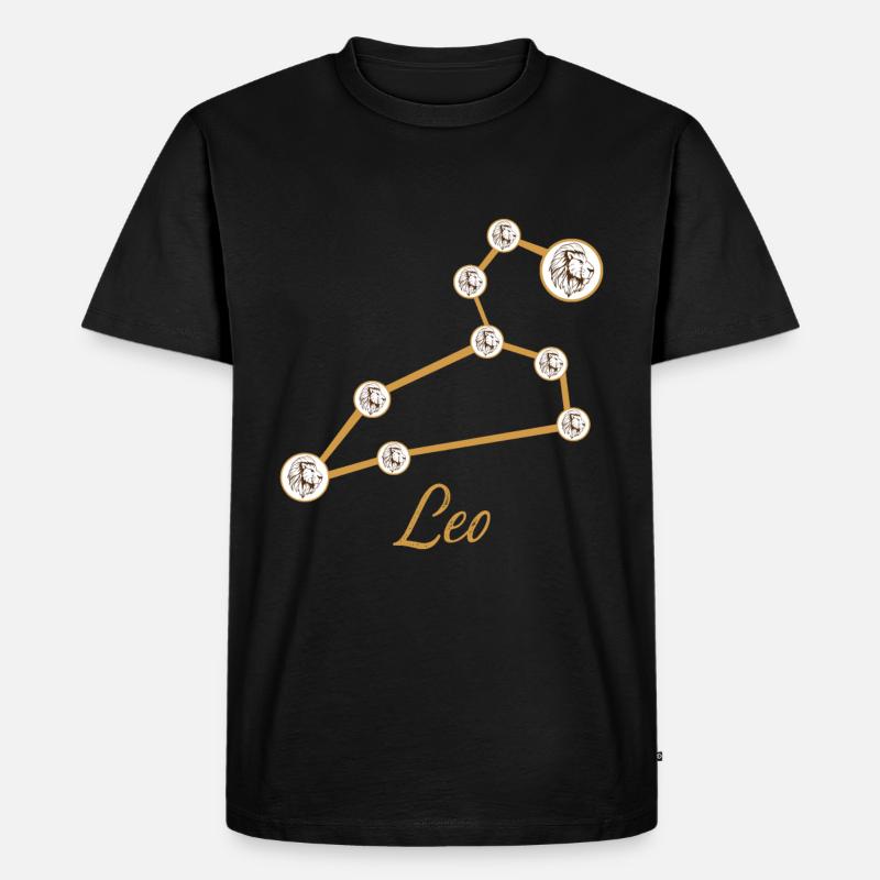 Sternzeichen Löwe - Männer Premium Bio T-Shirt - Schwarz