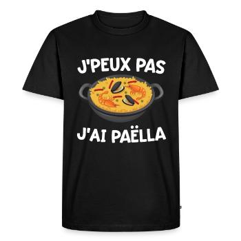 J'peux pas j'ai paëlla - T-shirt Premium bio Homme - noir - Devant - Nico (187cm)