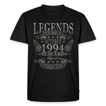1994 Octobre 1994 Anniversaire Octobre 1994 - T-shirt Premium bio Homme - noir - Devant - Nico (187cm)