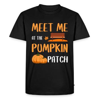 Pumpkin Autumn - Men's Premium Organic T-Shirt - black - Front - Nico (187cm)