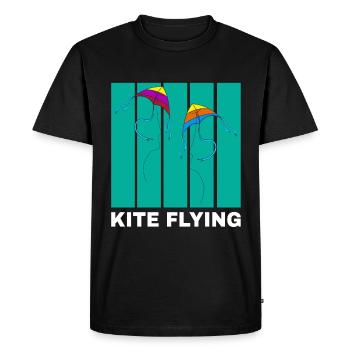 Cerf-volant Dicton cerf-volant Cadeau - T-shirt Premium bio Homme - noir - Devant - Nico (187cm)