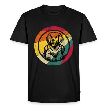 Golden retriever - T-shirt Premium bio Homme - noir - Devant - Nico (187cm)