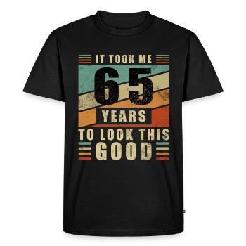 65th Birthday 65th Anniversary 65th Anniversary 65th Anniversary - Men's Premium Organic T-Shirt - black - Front - Nico (187cm)