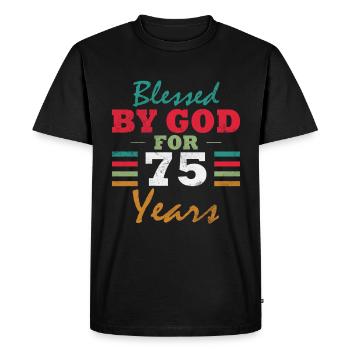 75th Birthday 75th Saying Gift Funny - Men's Premium Organic T-Shirt - black - Front - Nico (187cm)