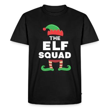 Elf Squad Cute Elf Christmas - Men's Premium Organic T-Shirt - black - Front - Nico (187cm)