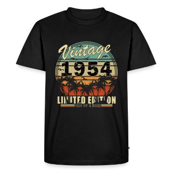 1954 Vintage - Birthday Gift 1954 Retro 1954 - Men's Premium Organic T-Shirt - black - Front - Nico (187cm)