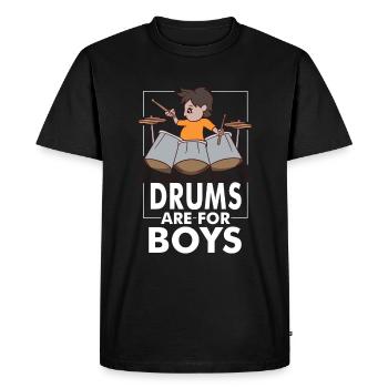 Schlagzeug Drums Drumstick Drummer - Men's Premium Organic T-Shirt - black - Front - Nico (187cm)