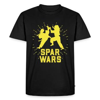 Partenaire d’entraînement de karaté - T-shirt Premium bio Homme - noir - Devant - Nico (187cm)