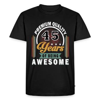 45 Birthday 45 Years Man 45 Years Legend 45 - Men's Premium Organic T-Shirt - black - Front - Nico (187cm)