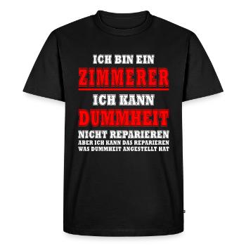 Zimmermann Sprüche Zimmern Zimmerer - T-shirt Premium bio Homme - noir - Devant - Nico (187cm)