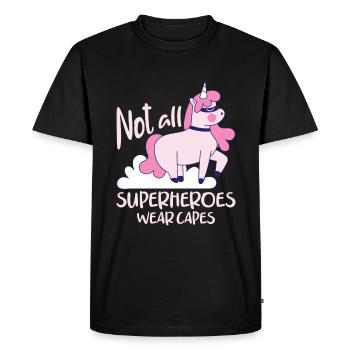 Licorne Super-héros Chemise Design Licorne Cadeau - T-shirt Premium bio Homme - noir - Devant - Nico (187cm)