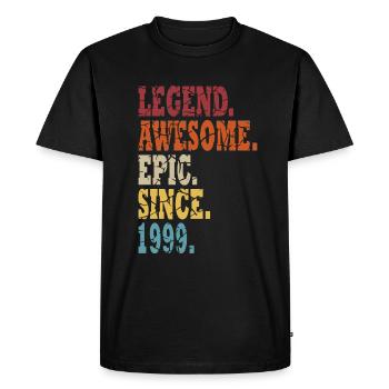 Légende 1999 - Année 1999 - Année 1999 - T-shirt Premium bio Homme - noir - Devant - Nico (187cm)