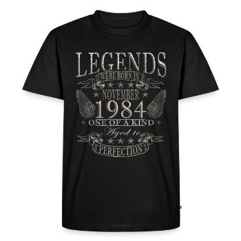 November 1984 - November 1984 Birthday Gift - Men's Premium Organic T-Shirt - black - Front - Nico (187cm)