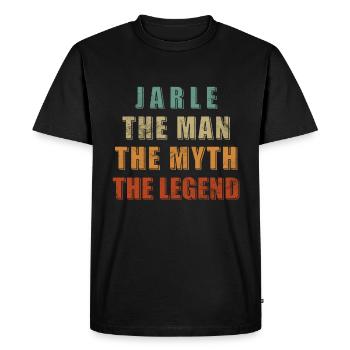 Jarle, Légende du mythe de l’homme, Drôle Meilleur nom - T-shirt Premium bio Homme - noir - Devant - Nico (187cm)