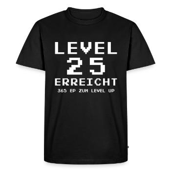 Level 25 Reached Gamer - Men's Premium Organic T-Shirt - black - Front - Nico (187cm)