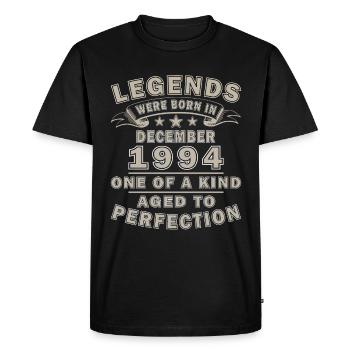 December 1994 Birthday Gift - December 1994 - Men's Premium Organic T-Shirt - black - Front - Nico (187cm)
