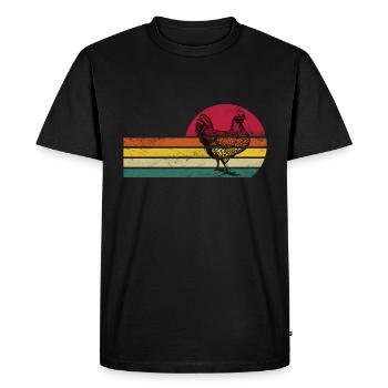 Farmer Farmers Chicken Chickens Saying - Men's Premium Organic T-Shirt - black - Front - Nico (187cm)