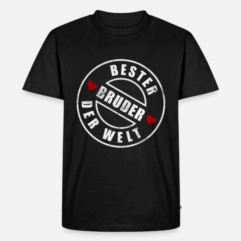 BESTER BRUDER DER WELT - Männer Premium Bio T-Shirt - Schwarz