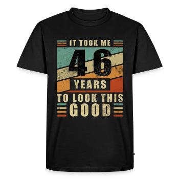 46th Birthday Gift It Took 46 Years - Men's Premium Organic T-Shirt - black - Front - Nico (187cm)