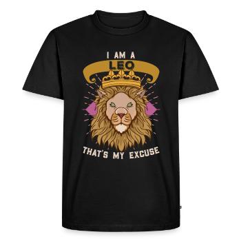 I am Leo - Zodiac sign Leo - Men's Premium Organic T-Shirt - black - Front - Nico (187cm)