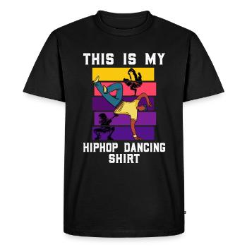 bboy lifestyle graffiti breakdance crew logo icon - Men's Premium Organic T-Shirt - black - Front - Nico (187cm)