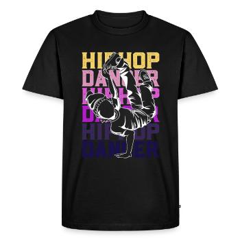 Breakdance Breakdancer - Men's Premium Organic T-Shirt - black - Front - Nico (187cm)