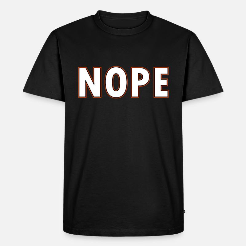 Nope - Männer Premium Bio T-Shirt - Schwarz