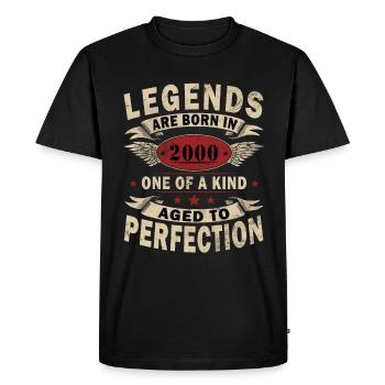 Vintage Legend 2000 Cadeau de 2000 - Vintage - T-shirt Premium bio Homme - noir - Devant - Nico (187cm)