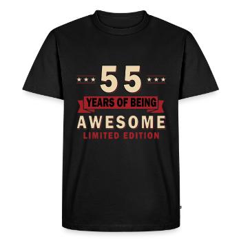 55th Birthday 55th Anniversary 55th Anniversary Gift - Men's Premium Organic T-Shirt - black - Front - Nico (187cm)