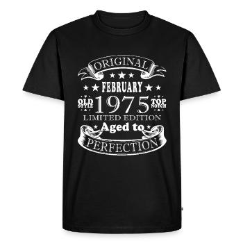 50th Anniversary - February 1975 Perfection - Men's Premium Organic T-Shirt - black - Front - Nico (187cm)