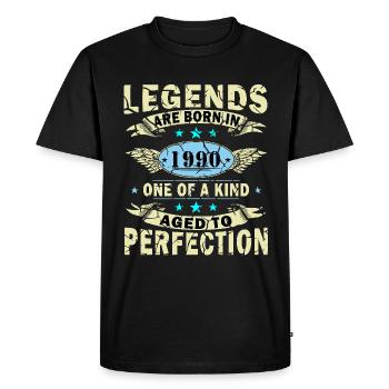 Legend since 1990 Born 1990 Birthday 1990 - Men's Premium Organic T-Shirt - black - Front - Nico (187cm)