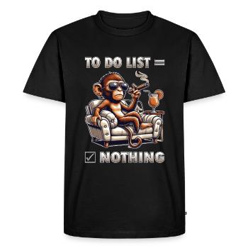 To Do List - Nothing - Men's Premium Organic T-Shirt - black - Front - Nico (187cm)