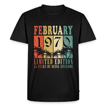 February 1970| February 1970 Jubilee 1970 - Men's Premium Organic T-Shirt - black - Front - Nico (187cm)