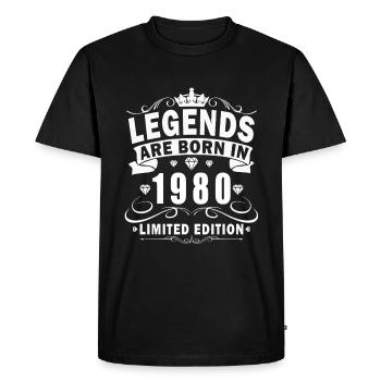 Millésime 1980 Années 1980 Anniversaire Années 1980 Rétro - T-shirt Premium bio Homme - noir - Devant - Nico (187cm)